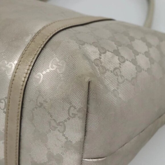 GUCCI GG Implementation Tote Bag Silver 197953 Auth 129342 - Picture 10 of 15